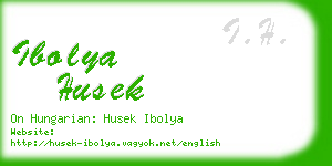 ibolya husek business card